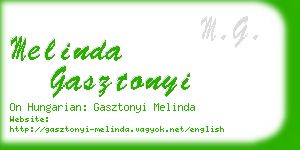 melinda gasztonyi business card